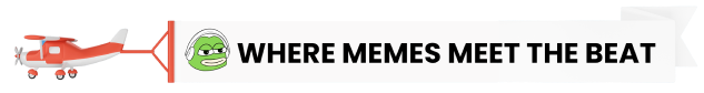 a flag with slogan 'where meme meet the beat' connect to aircraft 