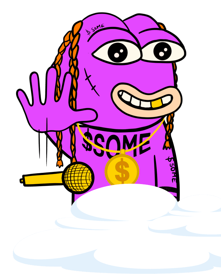 purple colored frog dropping mic